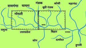 गंगा नदी के दायें और बाएं हाथ की सहायक नदियाँ