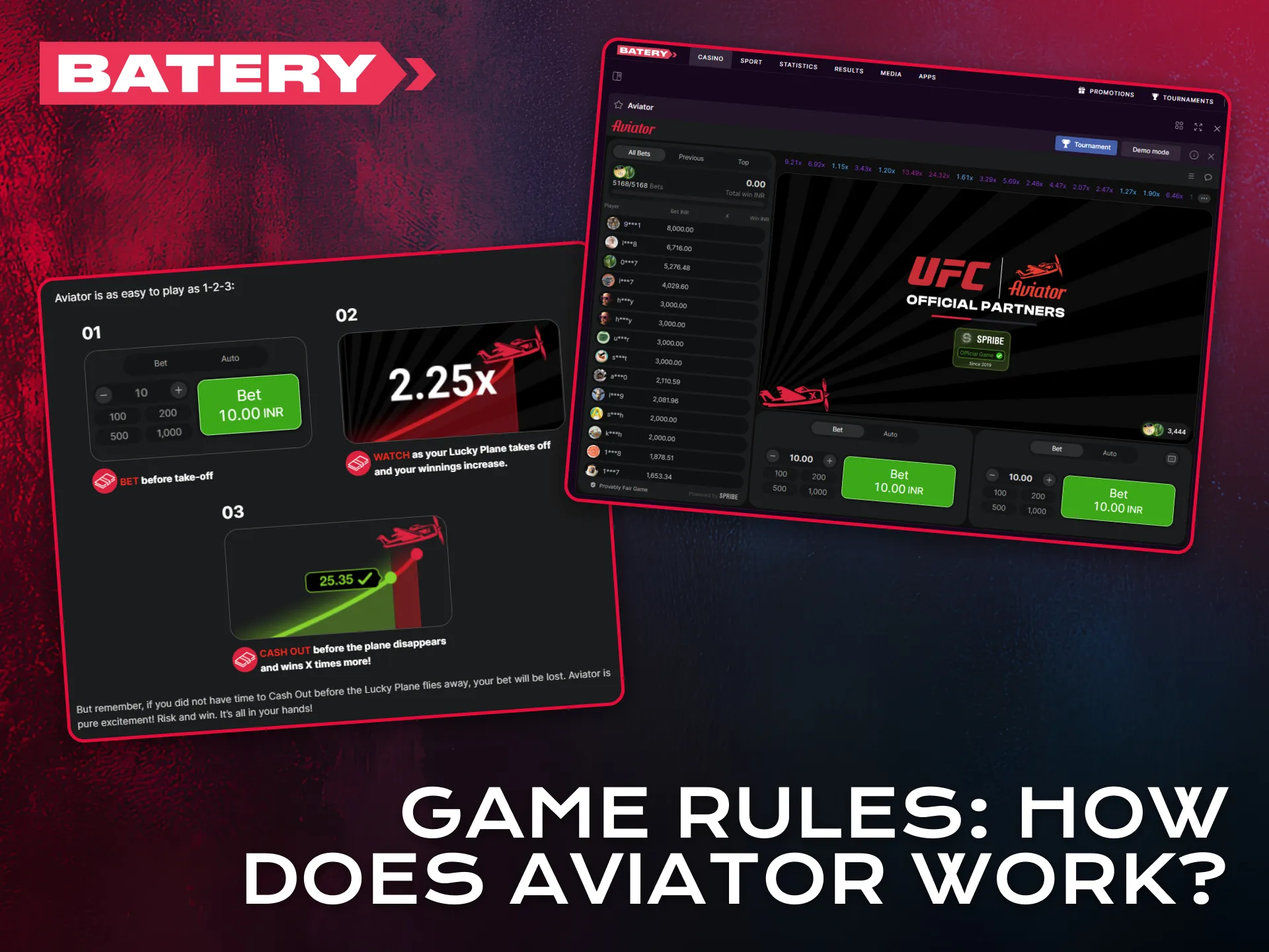 Learn Aviator rules and understand how the game works on Batery.