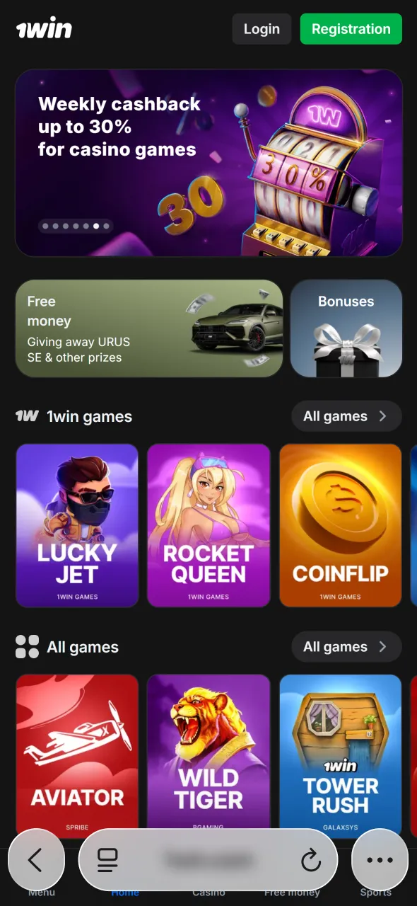 Open Safari to access Aviator installation through the application.