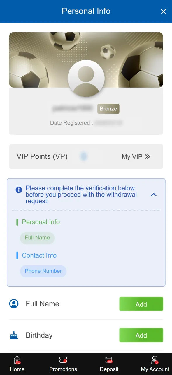 Verify your profile to access full Aviator features in Crickex application.