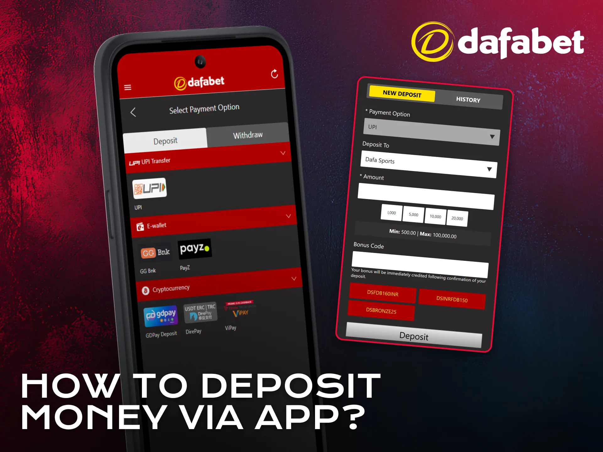 Deposit money easily through the Dafabet app for Aviator.