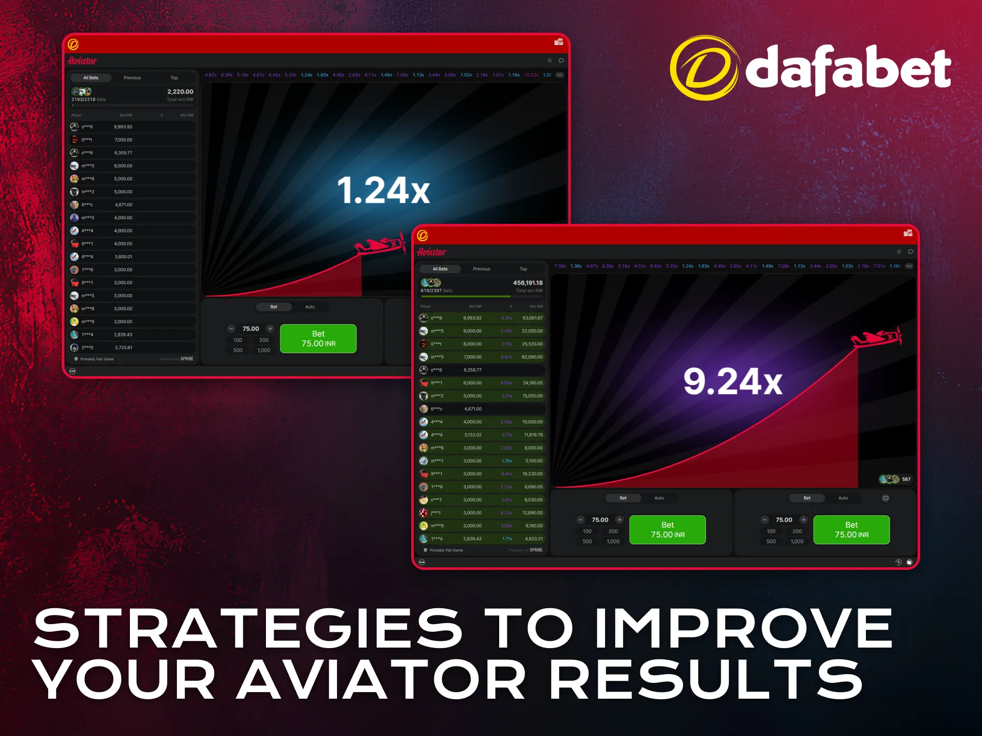 Use smart strategies to improve your Aviator results on Dafabet.