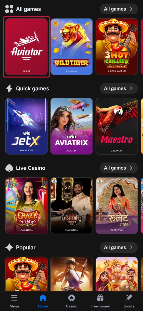 Launch Aviator and get ready for an exciting experience.