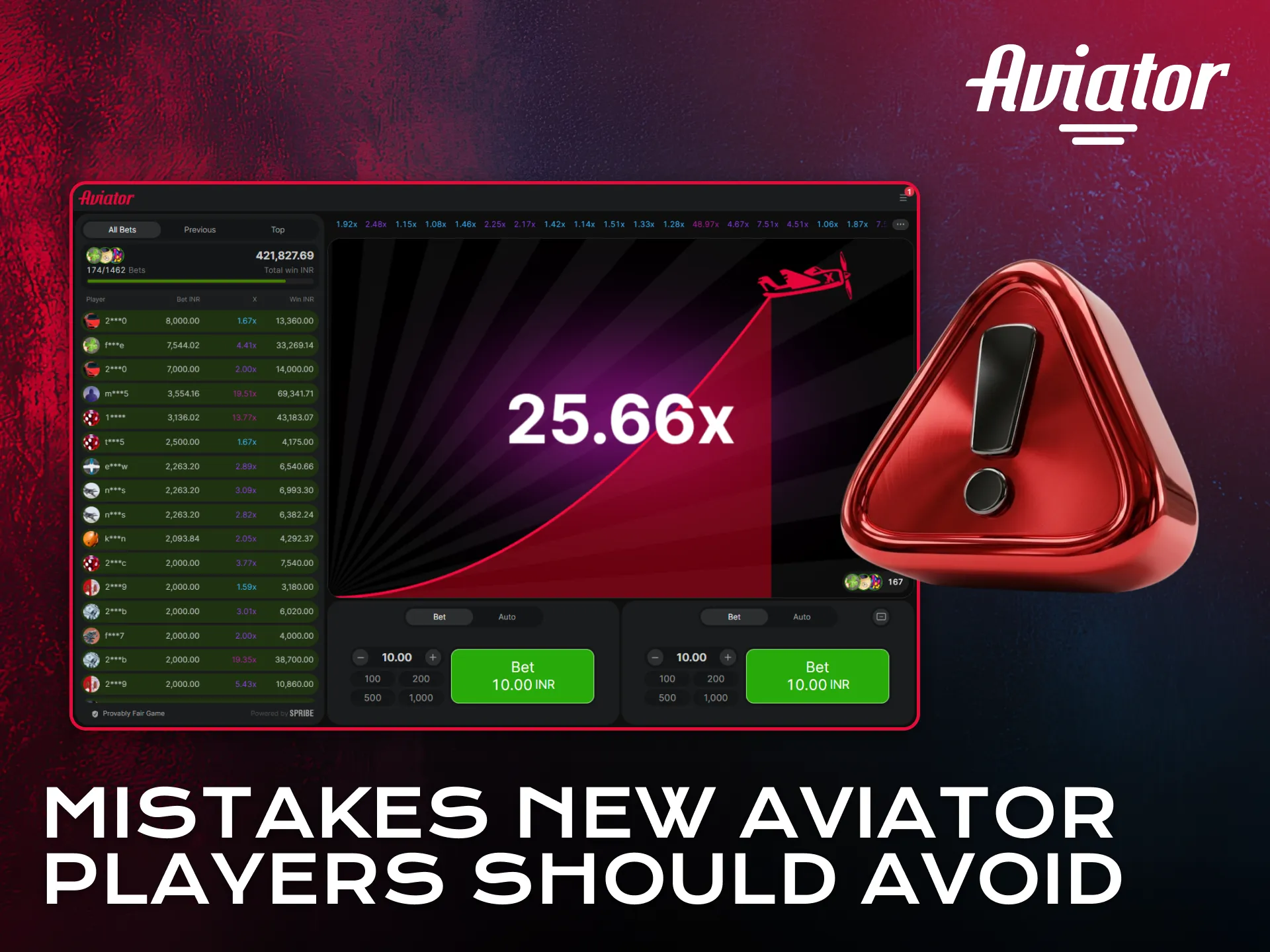 Avoid common mistakes to improve your results in Aviator.