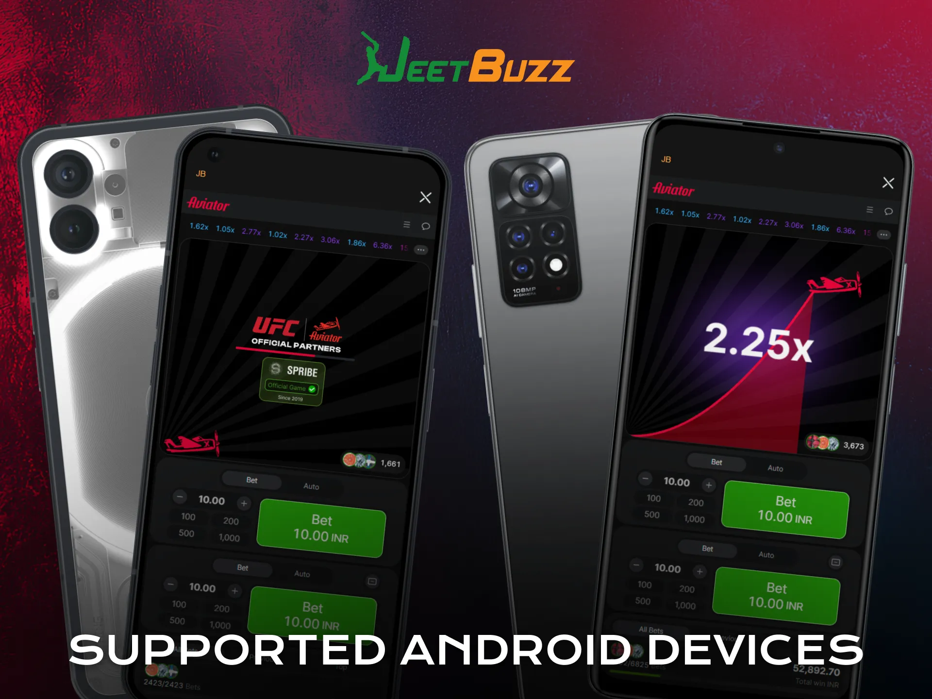 Check supported Android devices for Aviator in Jeetbuzz application.