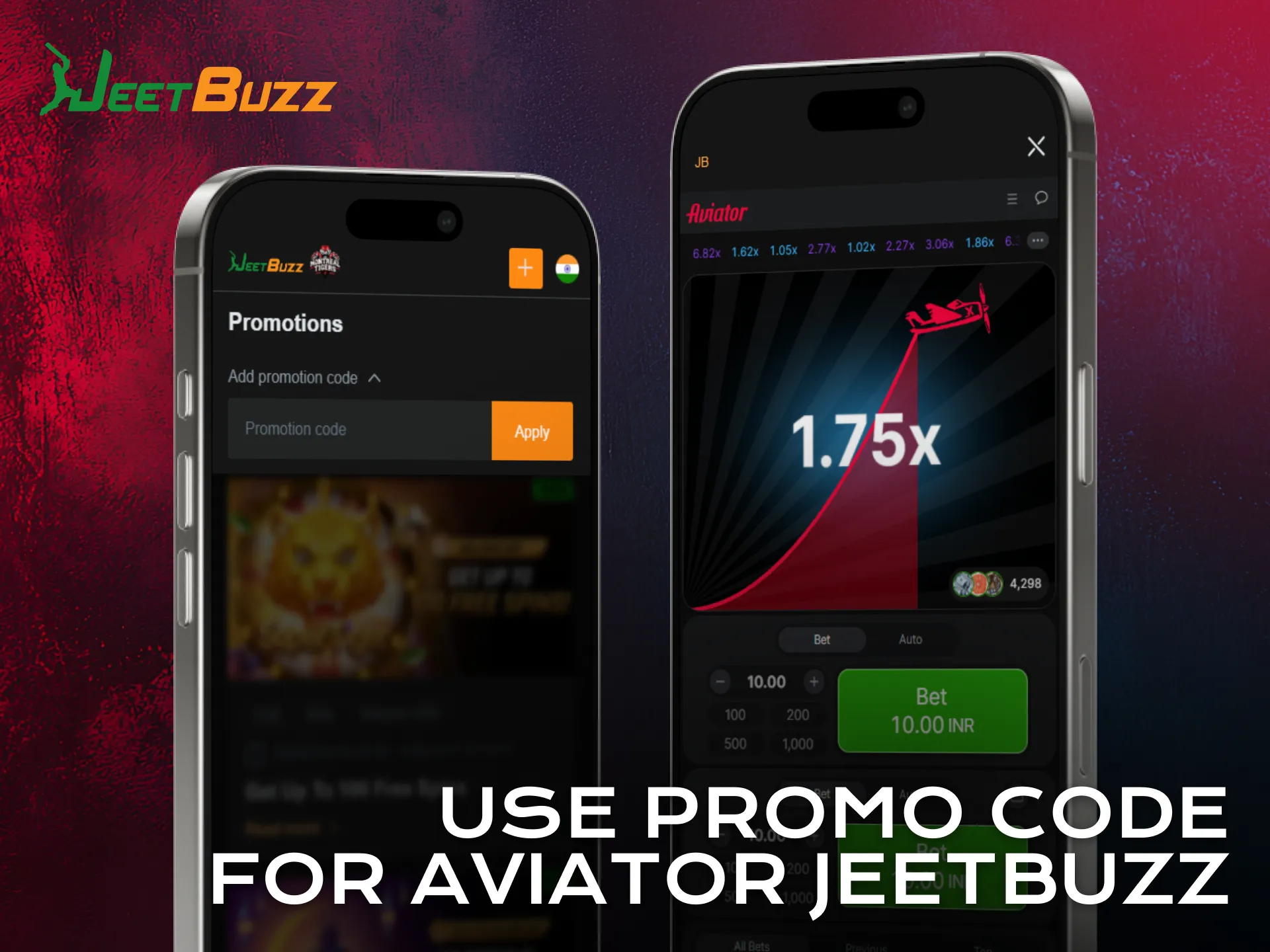 Apply promo code to boost Aviator rewards in the Jeetbuzz app.