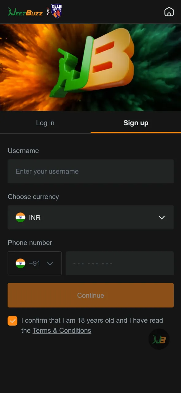 Click registration and fill the form to join Jeetbuzz Aviator.