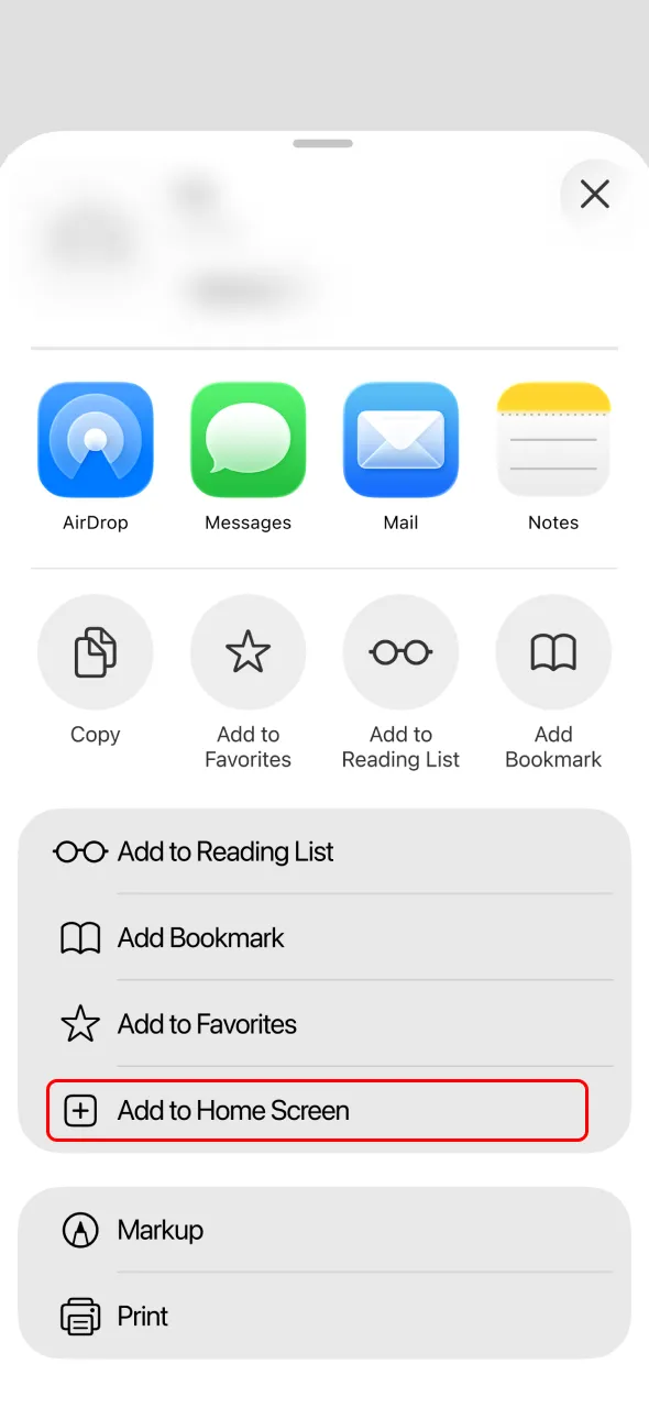 Select add to home screen for Aviator via Jeetbuzz.