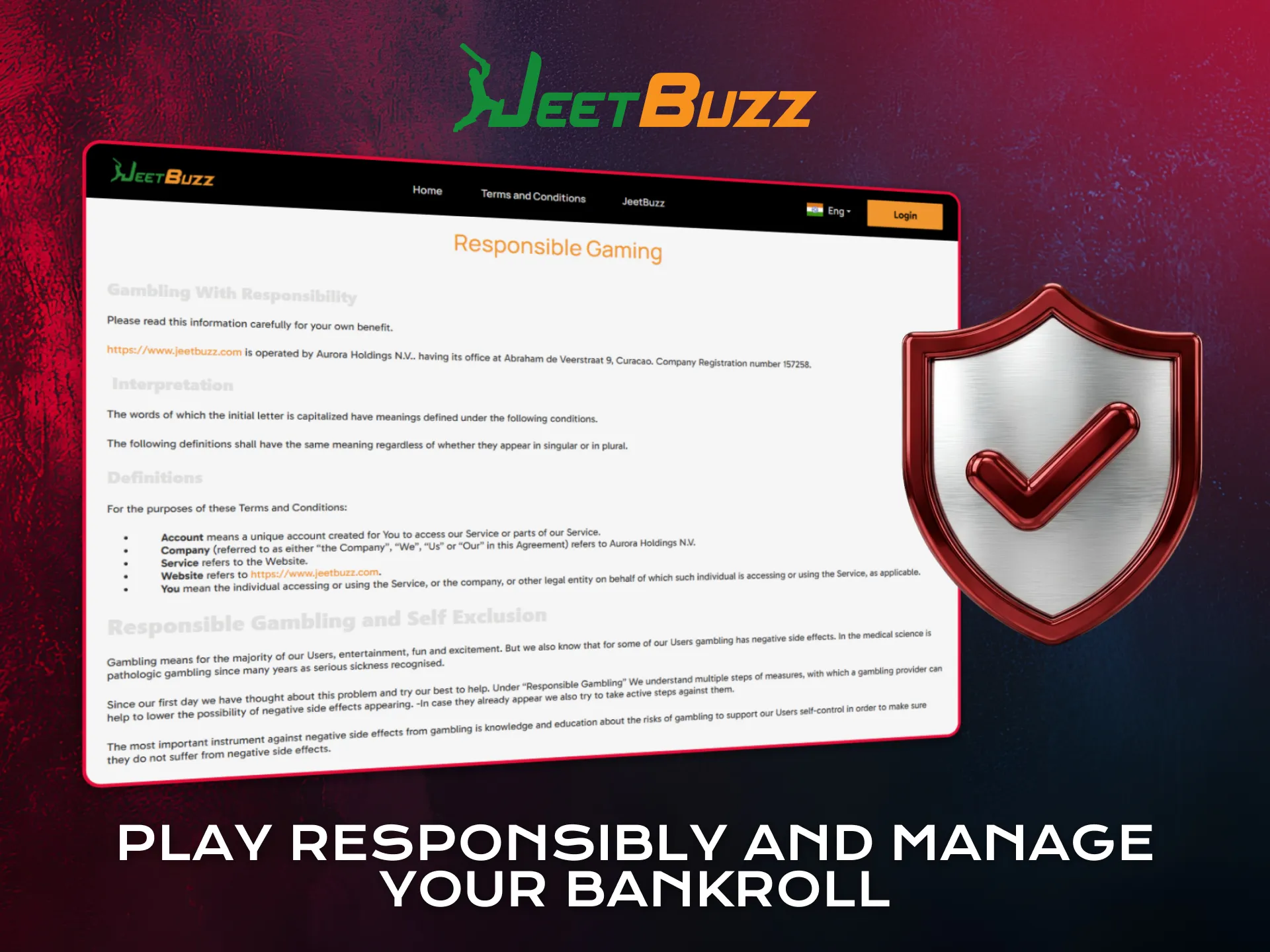 Play the Aviator responsibly and manage your bankroll while using Jeetbuzz.