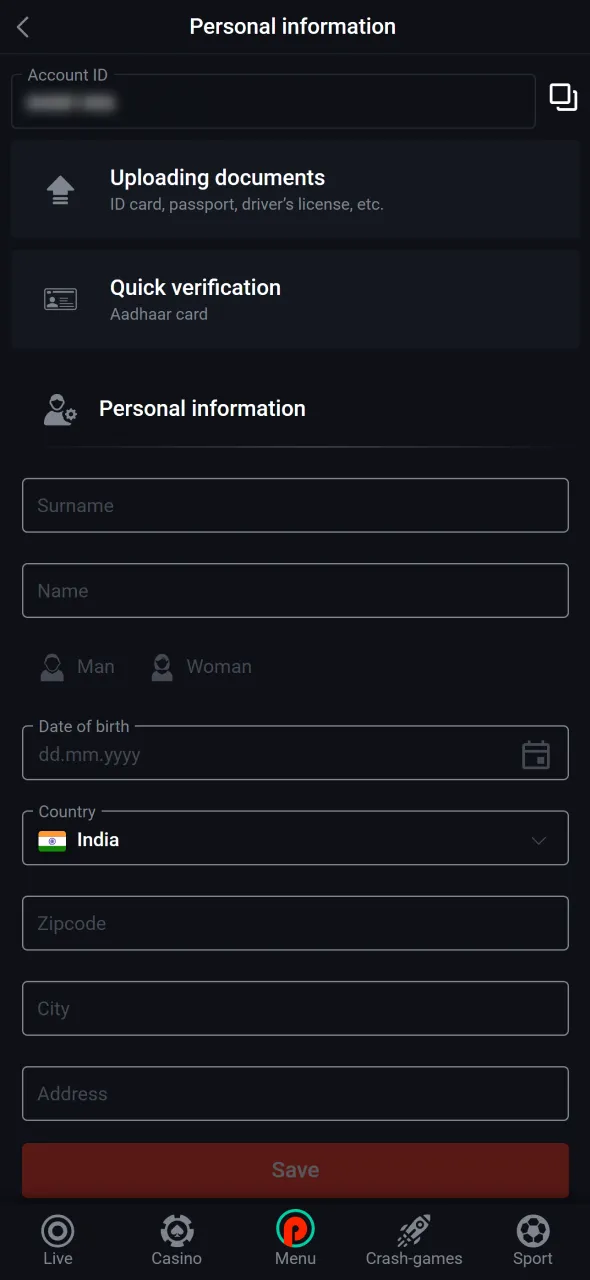 Complete account verification to unlock Aviator on Pin-Up.