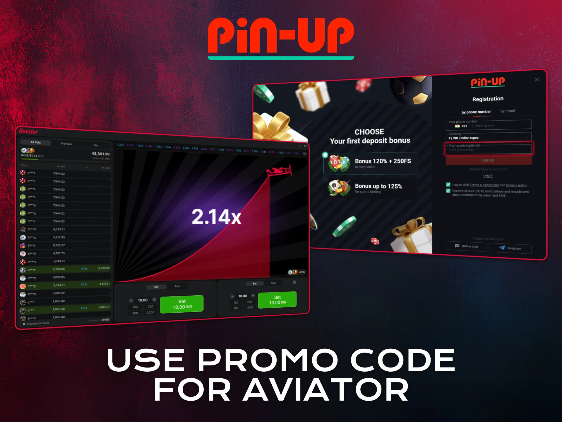 Use promo code to unlock Aviator rewards on Pin-Up platform.