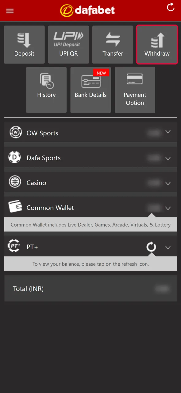 Navigate to withdrawal section to access Aviator payout options.